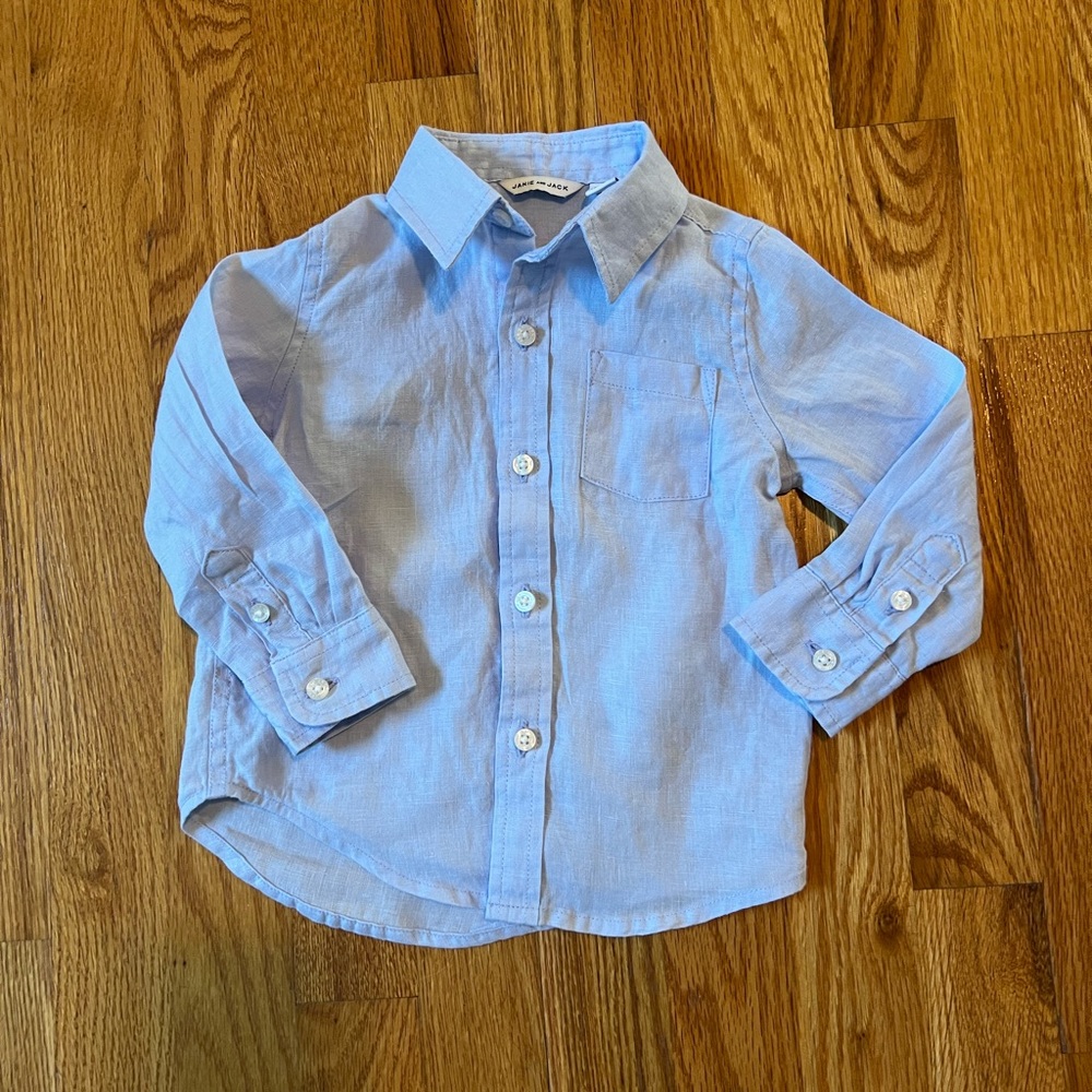 12-18 month linen button down shirt